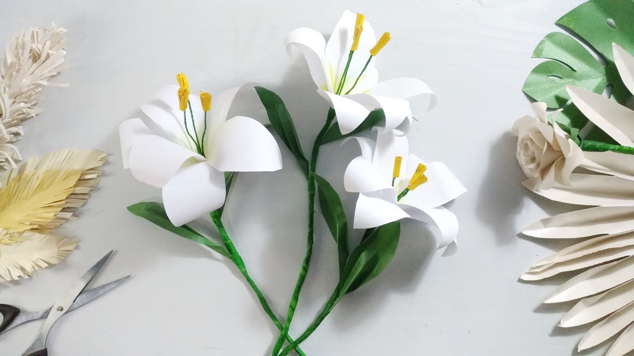 How To Attach Paper Flowers To Wall And Fabric Cara Memasang Paper Flower Di Kain Dan Di Dinding Youtube
