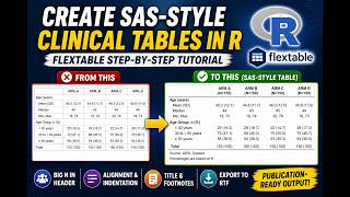 Create SAS-Style Clinical Tables in R | Flextable Step-by-Step Tutorial