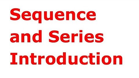 Sequence and series introduction in tamil