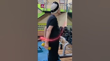 Cụ bà 96 tuổi ở Hà Tĩnh tập gym, bơi lội mỗi ngày gây sốt mạng xã hội | VTC Now