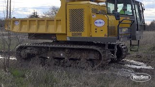 Terramac RT14R Crawler Carrier vs Mud for Tarrant Regional Water District
