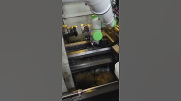 Collaborative Robot Handling CNC Machine Loading and Unloading  #collaborativerobots #factory