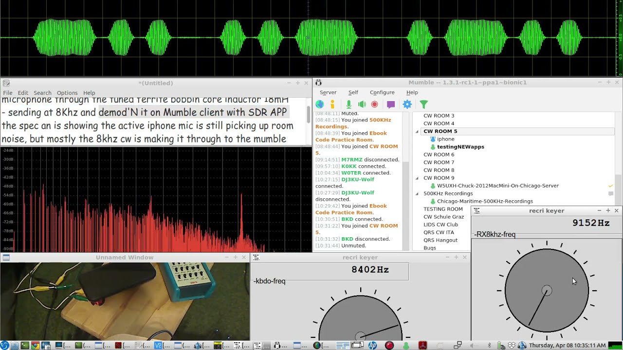 Qrq Cw Keyboard For The Iphone Using An Emf Induction Coil To Iphone Microphone Interface Live Demo Youtube