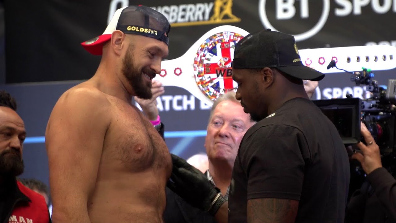 Tyson Fury and Dillian Whyte weigh-in ahead of heavyweight clash!