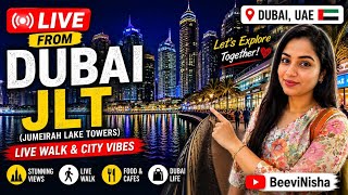 Live Dubai JLT Tour 🇦🇪 | Modern Dubai Streets & Lake View