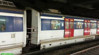 [scary light] MTR East Rail Line MLR-train E94/E64 departed Mong Kok East station Platform 2