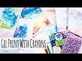 How to Gel Print With Watersoluble Crayons