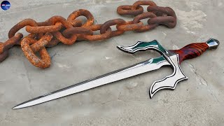 Forging a ROYAL SWORD out of Rusted Iron CHAIN