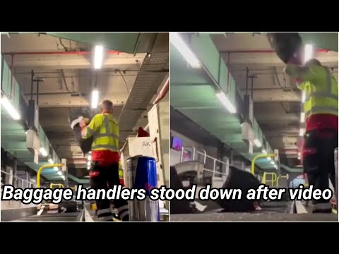Baggage handlers caught kicking luggage at Melbourne airport