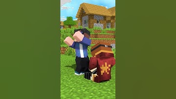 Steve to the Rescue… Kinda 😂 #shortsfeed  #minecraftanimation #minecraftshorts