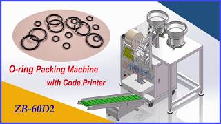 Rubber O-ring packing machine with code printer