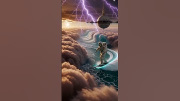 The Storm Above Titan#ai #aiart #aifilm #epicspace #scifi #hoverboard #megastructure