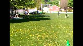 9 year old Kyrstin in grade 4 wins 1st place in Grade 6 Boys 400m