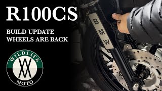 BMW R100CS Build Update: Wheels & Shocks Are Back On!