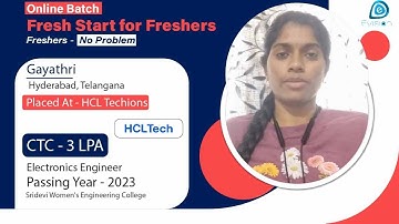 Congrats, Gayathri | Selected in HCL Tech | 3 LPA | Electronics Engg, PoY 2023 | Hyderabad Telangana