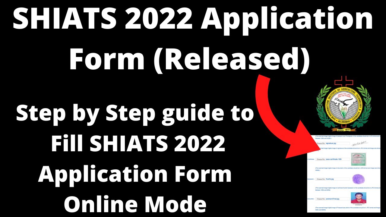 SHIATS 2022 Application Form (Released) - How to Fill SHIATS 2022 Application Form Online Mode