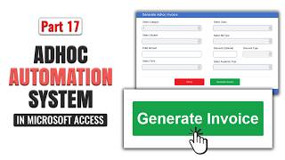 Complete Adhoc Automation in Microsoft Access | School Management System Part 17
