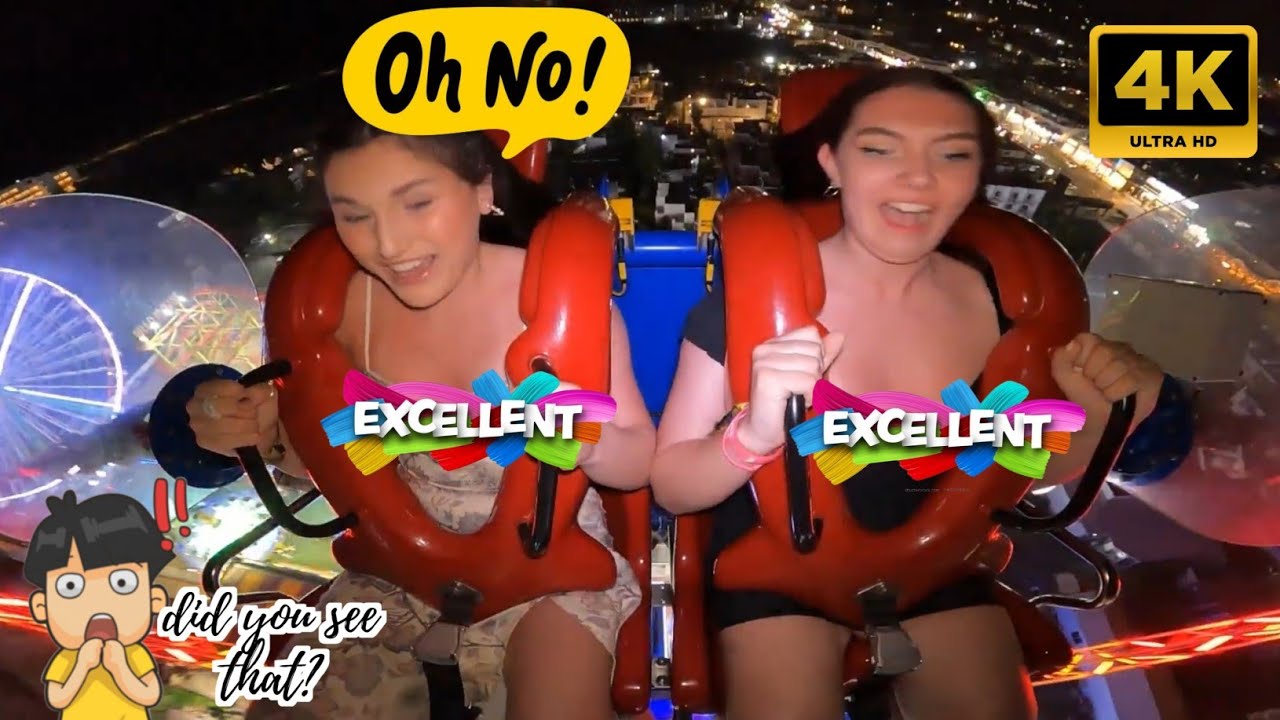 Slingshot Ride Afv 🐢 Slingshot Ride in Slow Motion — CRAZY Faces! 😂#slingshotchallenge # ...
