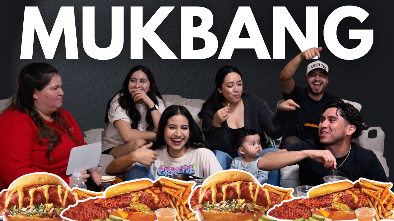 DAVES HOT CHICKEN MUKBANG WITH MY COUSINS I WHO'S MOST LIKELY TO I OUR DEATHROW MEALS