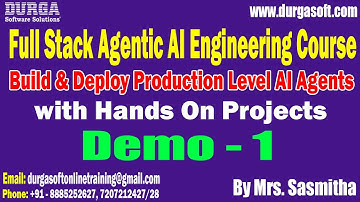 Full Stack Agentic AI Engineering Course tutorials || by Mrs. Sasmitha On 15-12-2025 @9:30PM (IST)