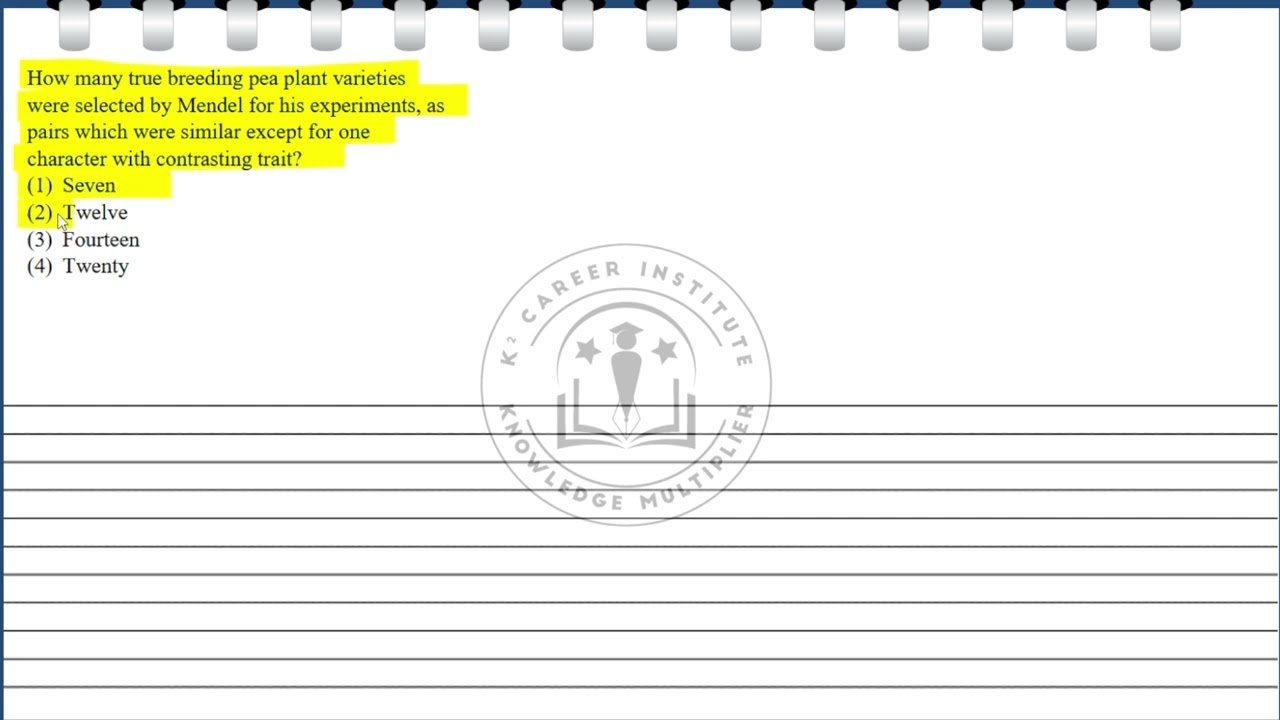 How many true breeding pea plant varieties were selected by Mendel for his experiments