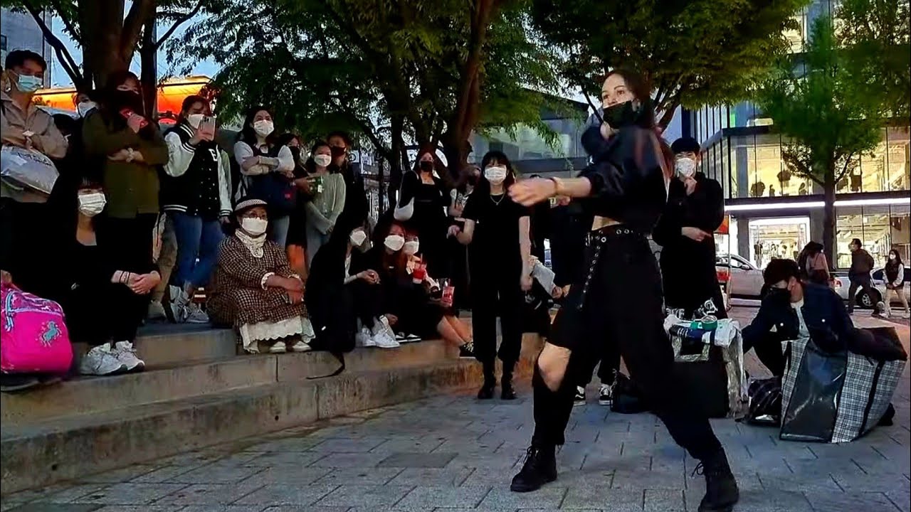 THURSDAY. GDM DANCE BUSKING. GUEST: BLACK MIST, ALINA & LIA. HONGDAE STREET.