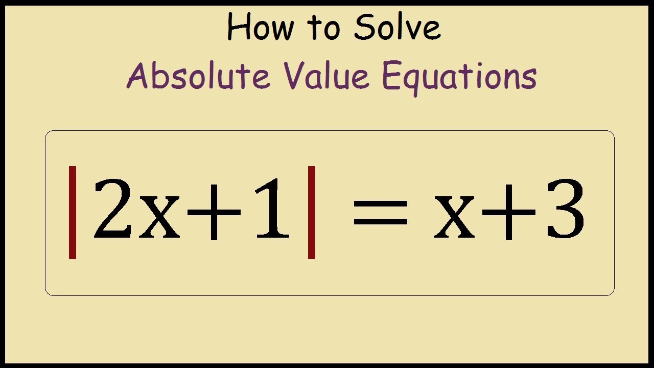 math problem solving absolute value