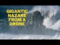 Giant nazare from a drone  feb 25 2022
