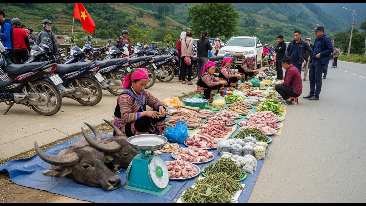 Vietnamese Market Near the Northwestern Border
