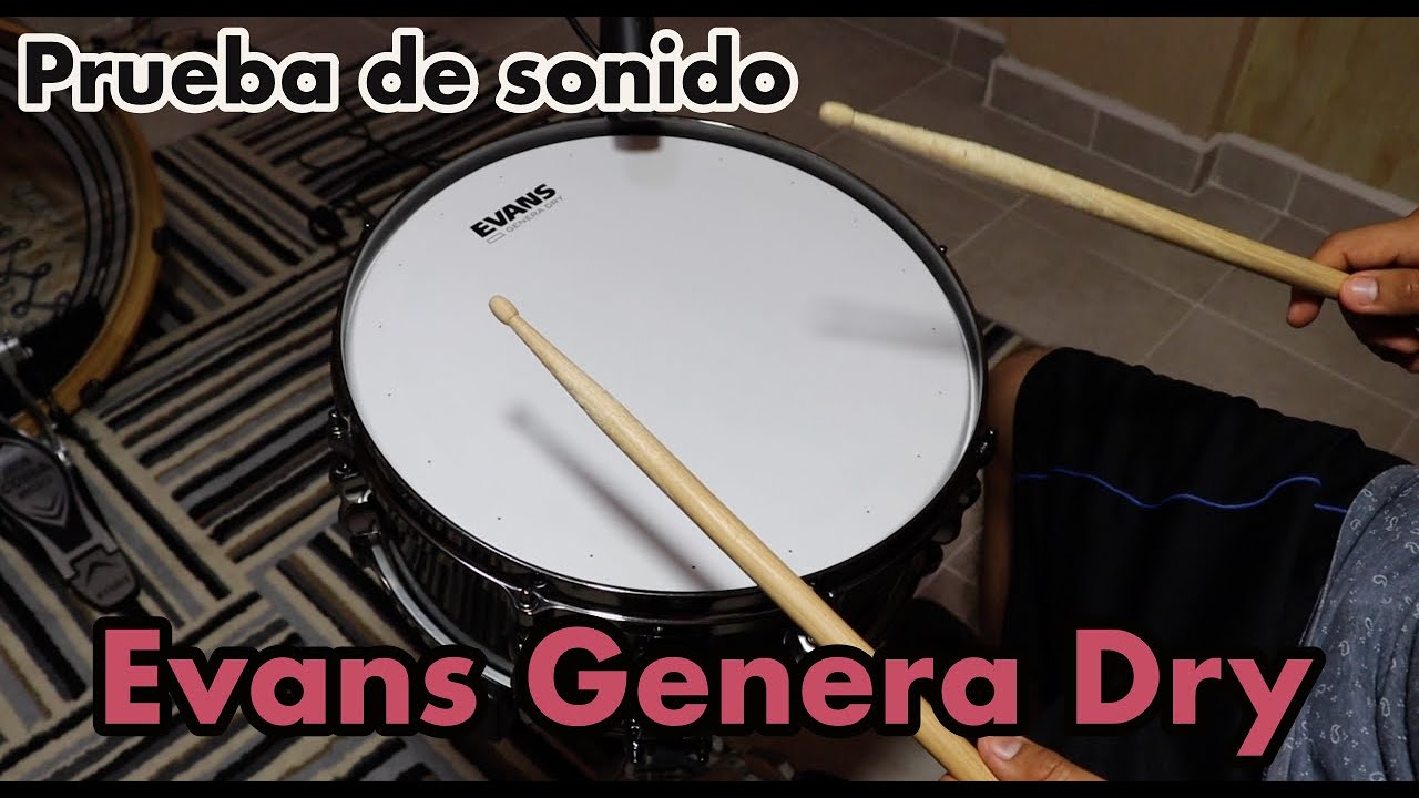 Parche Evans Genera Dry para Tarola (Prueba de Sonido) || Alvaro Aguilar