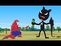 30 MINUTES FUNNY OF SPIDER Godzilla - HULK vs BLACK CARTOON CAT [HD]| Godzilla Animation Cartoon