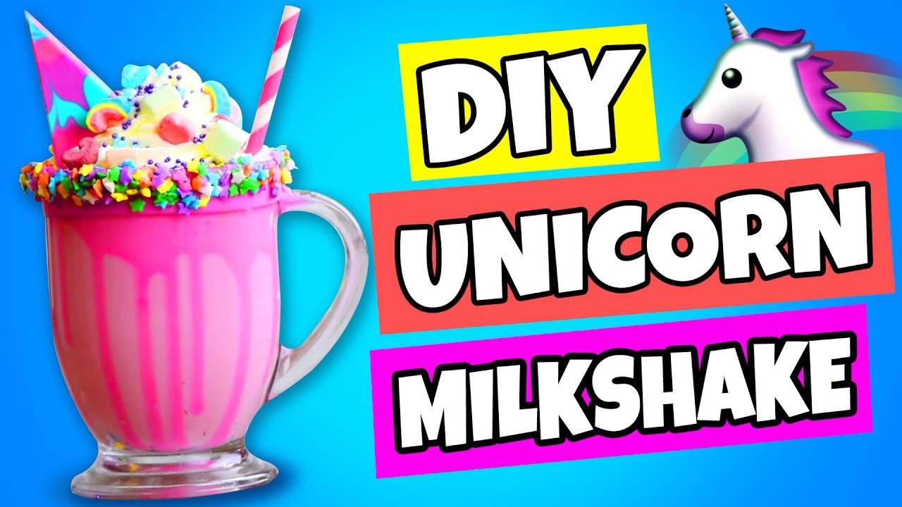 Unicorn Milkshake | Homemade DIY Starbucks Unicorn Frappuccino by So Yummy