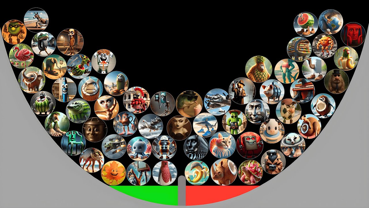 ( New Level ) ALL 60 Italian Brainrot Fighters Marble Race – Who Will Win ?