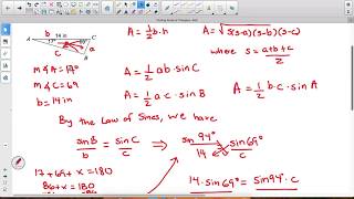 Finding Areas of Triangles -ASA