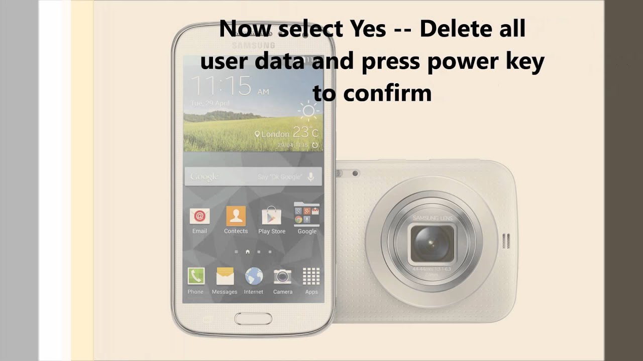 Samsung Galaxy K Zoom Hard Reset Bypass
