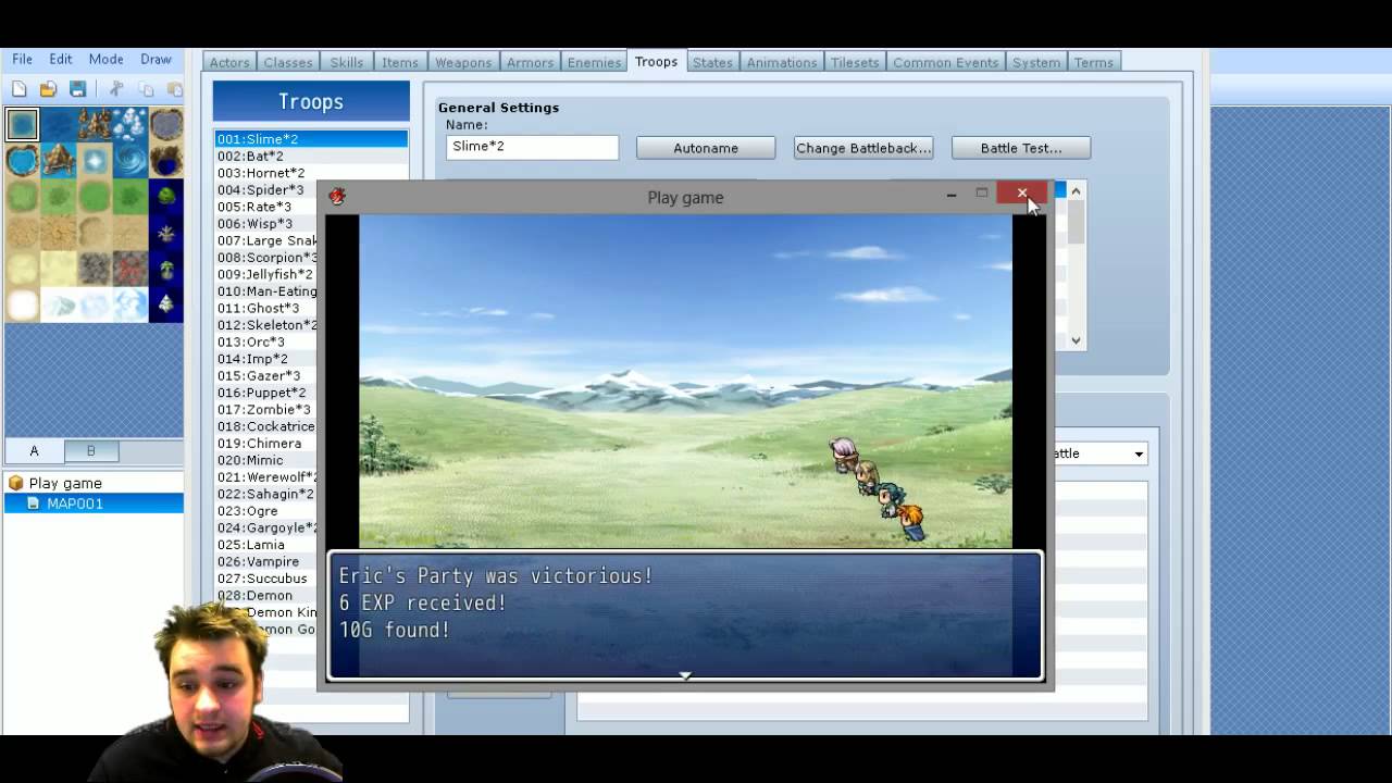 rpg maker vx ace sideview battle system script download youtube