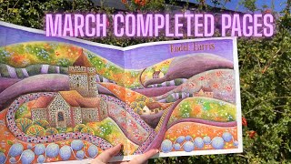 March Completed Adult Coloring Book Pages - 2026 