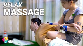 ASMR 💈 A fantastic masseuse in a short gray dress! - Vietnamese barbershop massage