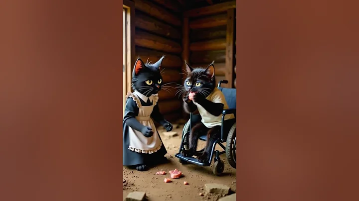 बिल्लू पहुँचा काली बिल्ली के घर 🙀 #funnycats #story #shortfeed #ai #cat