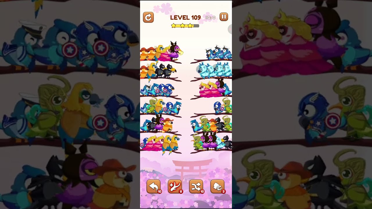 Bird Color Sort 2 Level 109 | Best Puzzle Game 2025 