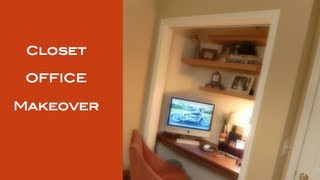 DIY: How To Turn A Closet Into A Office- www.athomewithnikki.com Here I show you how I took a closet in my home and 