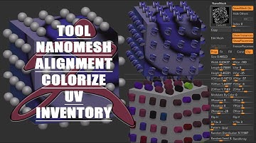 【ZBrush 2022】【memo】tool：NANOMESH｜Alignment｜COLORIZE｜UV｜INVENTORY