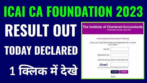 icai ca foundation result 2023 kaise dekhe, how to check icai ca foundation result 2023, icai 2023