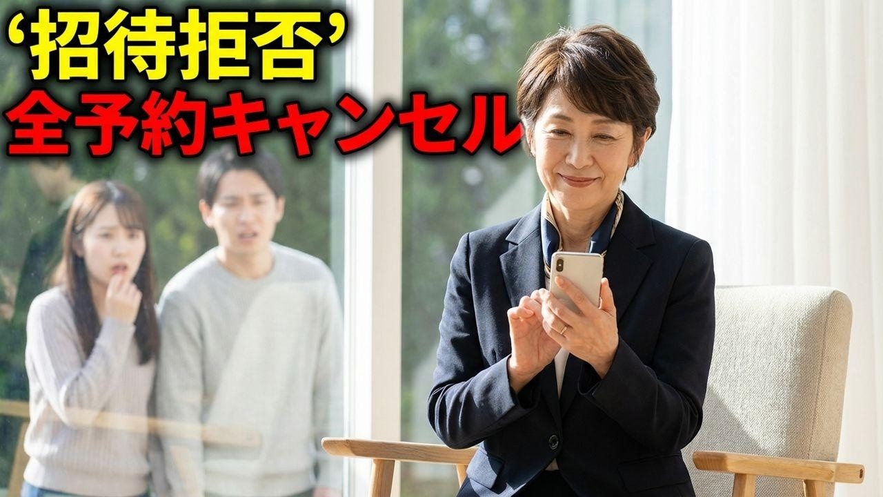 450万奪い母を排除した息子。全予約取消で復讐！
