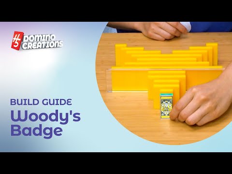 How to Build Woody’s Badge with Disney Dominos | Lily Hevesh | Games for Kids