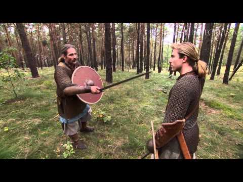 Viking fight choreographers Kelle and Gernot Longbow reenact viking warfare in an authentic way. In this video they show you how. The Vikings claimed that their swords were indestructible....