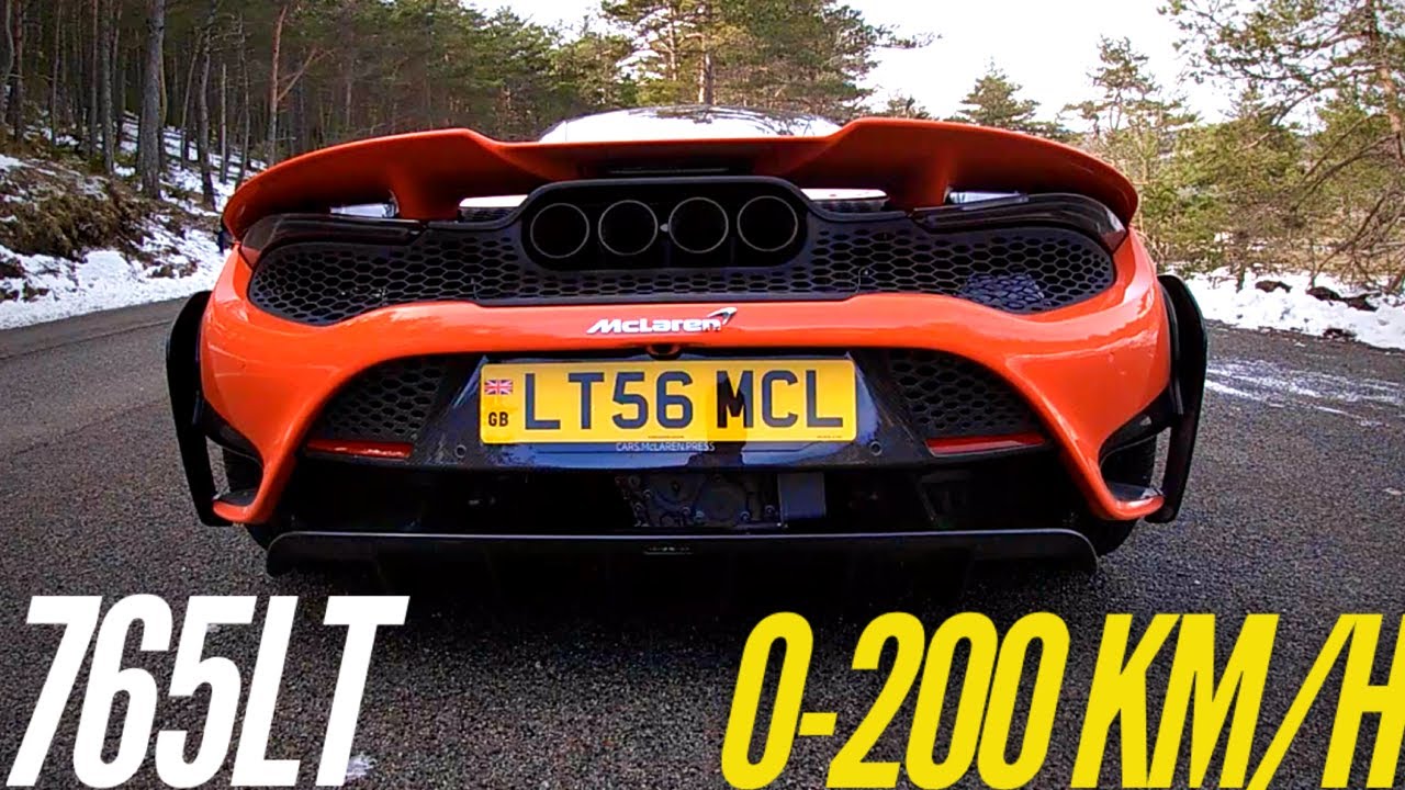 McLaren 765LT : CRAZY 0-200 km/h ! - YouTube