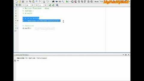 Matlab Function - Display Output-disp( )