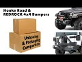 Redrock4x4 and Hooke Road Bumper Packaging Comparison