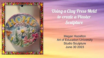 Creating a plaster sculpture with clay mold